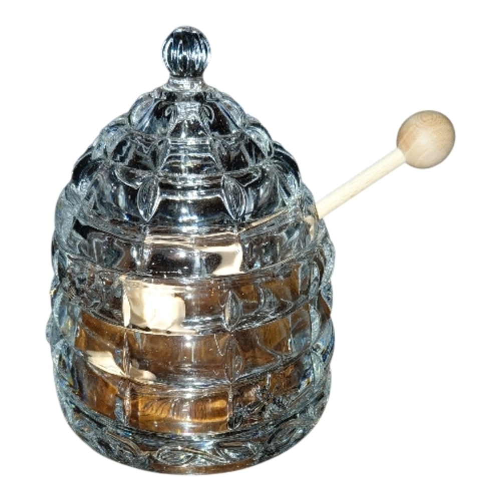 Glass Honey Jar with Dipper